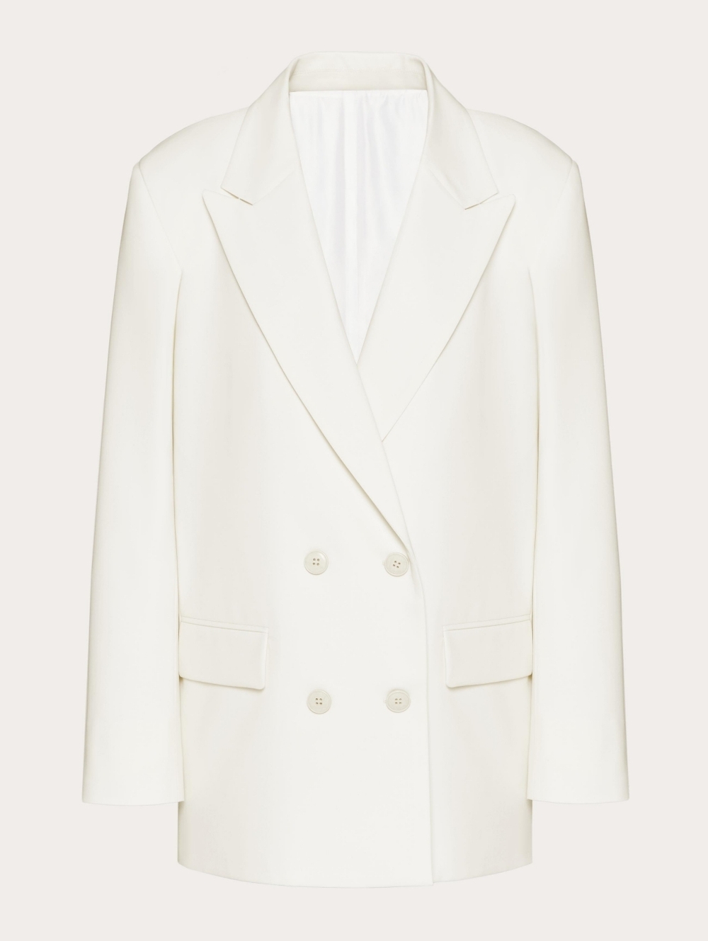 VALENTINO Elegant Double-Breasted White Blazer Jacket